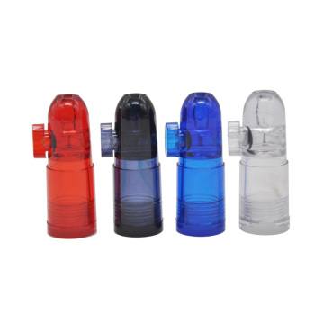 Acrylic Plastic Snuff Dispenser Snorter Bullet Rocket Shape Nasal Sniffer
